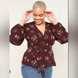 NWT Old Navy Floral Wrap Top
